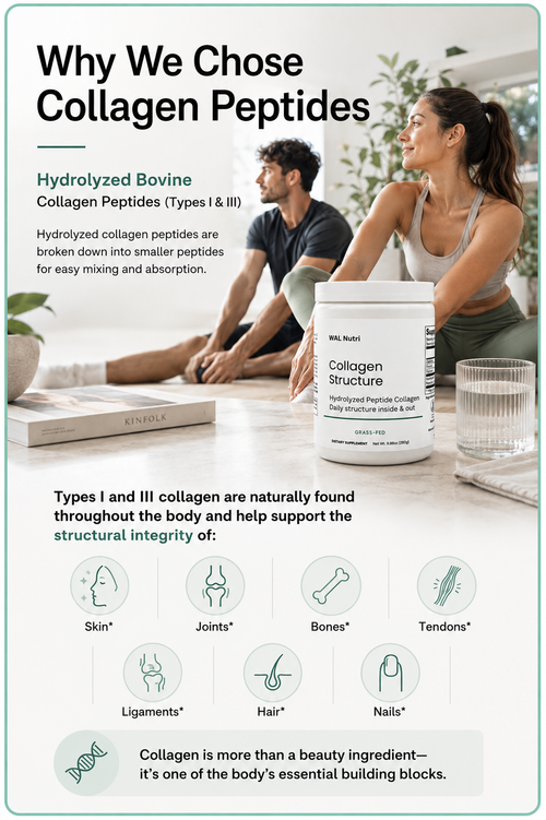 Collagen Structure -  peptides (Types I & III)